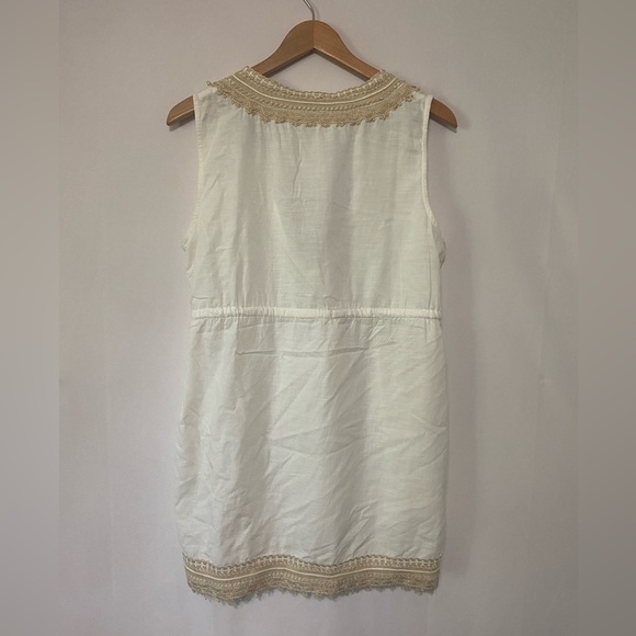 Mud Pie EUC cotton/jute neutral lightweight swim suit coverup size L - Picture 6 of 10